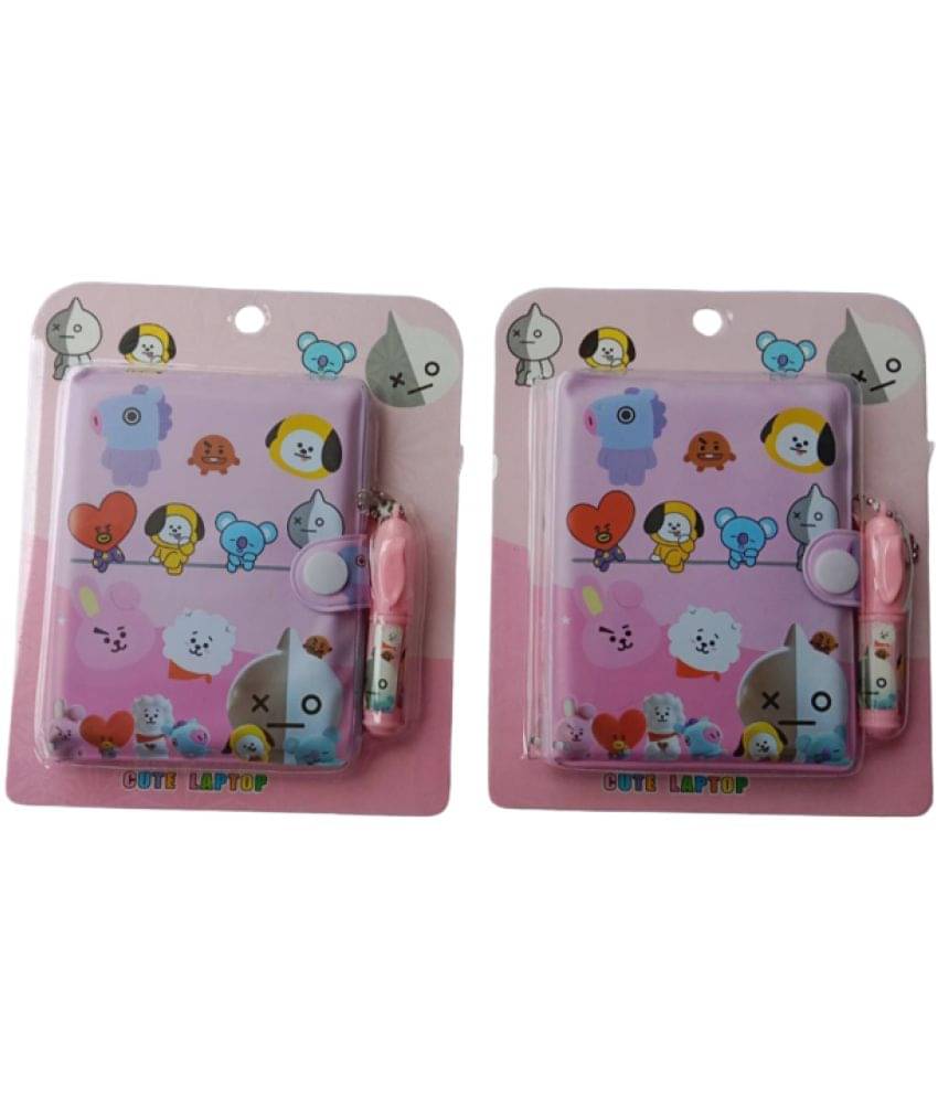     			2400 YESKART- 2 SET PINK Diary with Pen in Different Design Cartoon Character Prints for Kids Birthday Return Gifts (Set of 2)