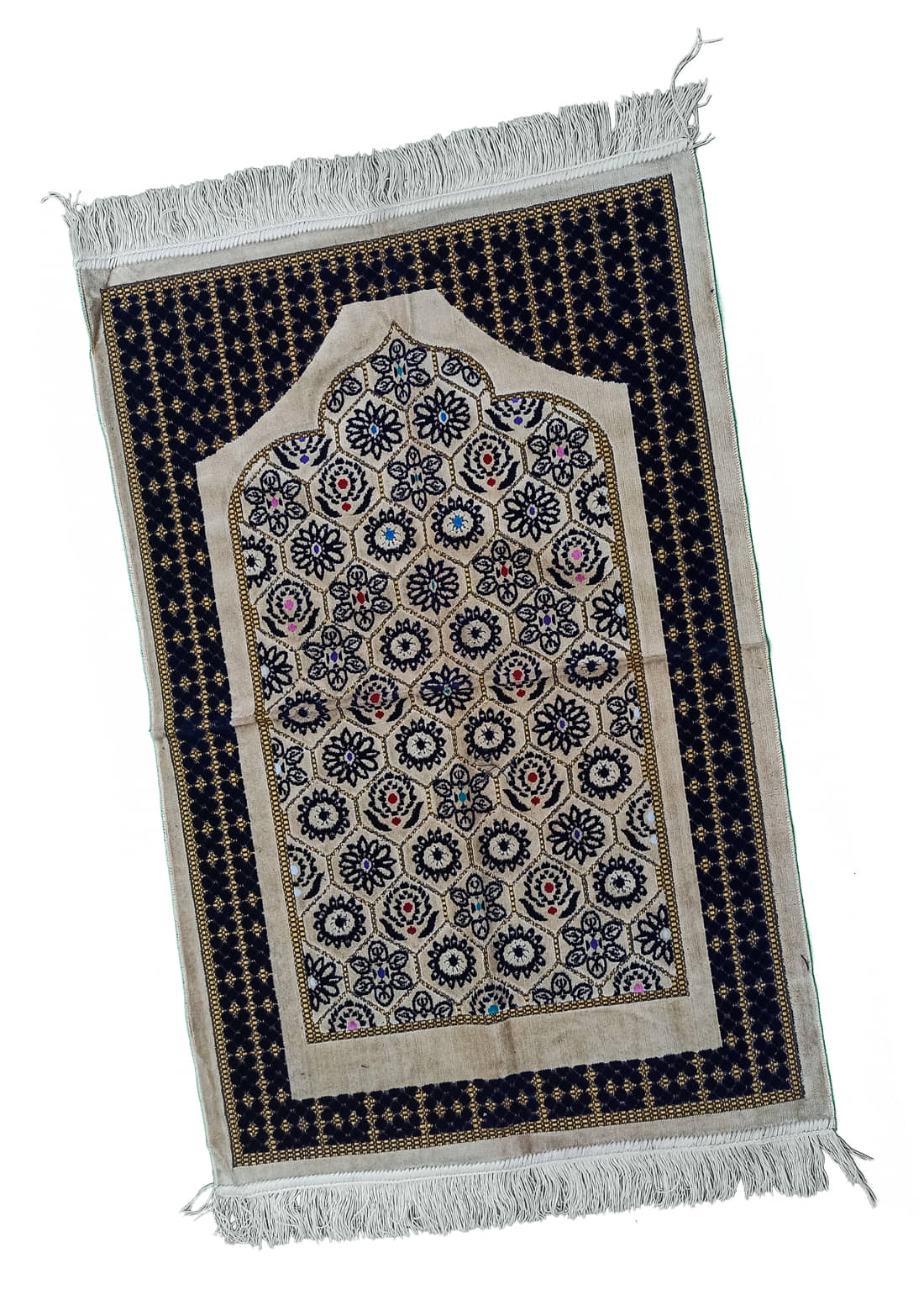 ADIRNY Blue Single Velvet Prayer Mat ( 110 X 70 cm )