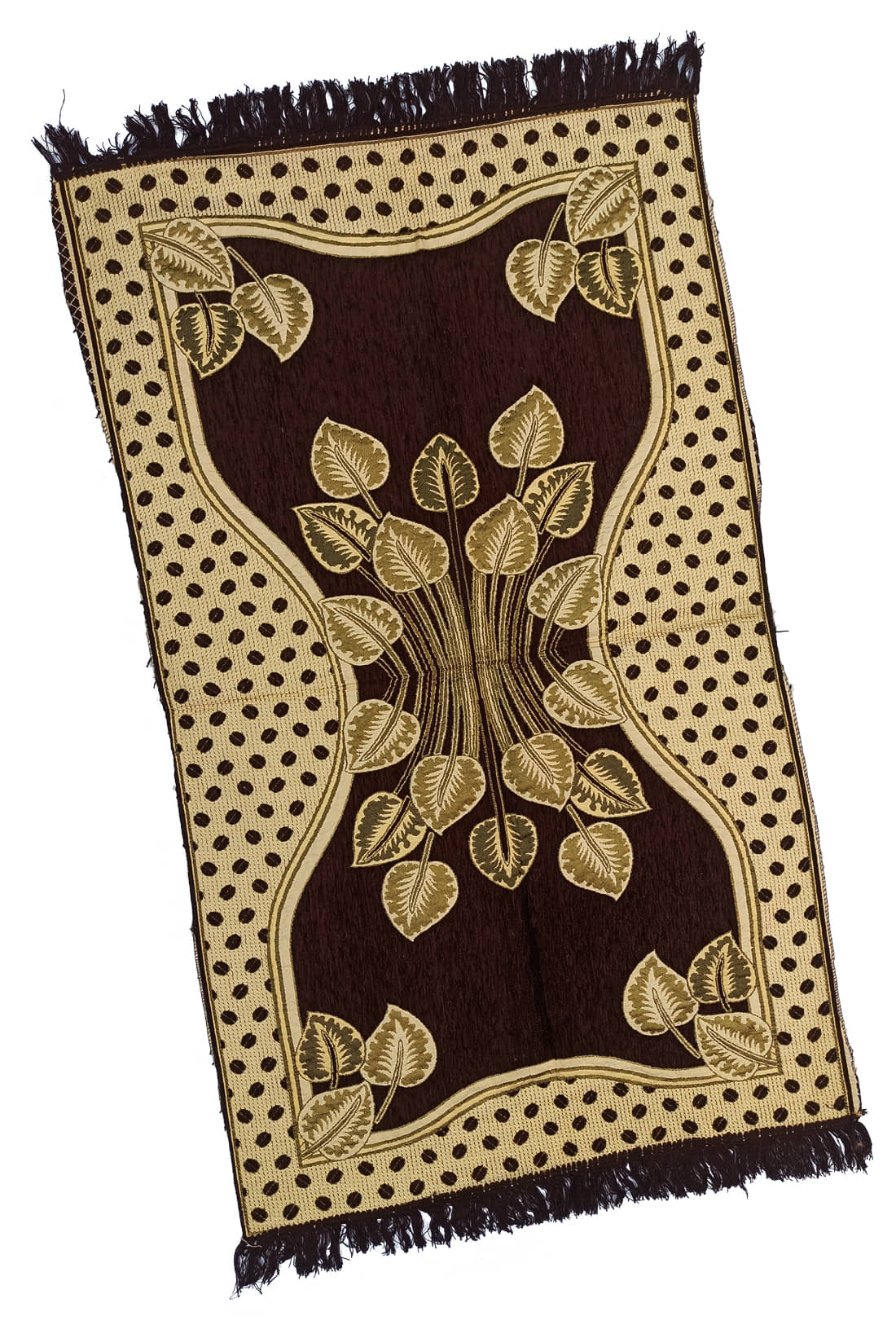 ADIRNY Brown Single Cotton Prayer Mat ( 135 X 85 cm )