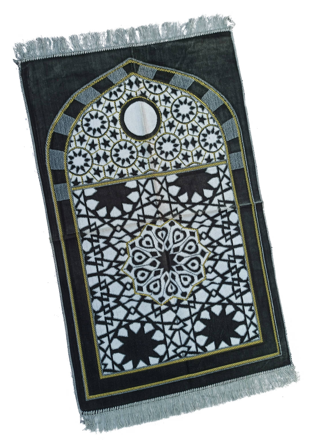 ADIRNY Gray Single Velvet Prayer Mat ( 110 X 70 cm )