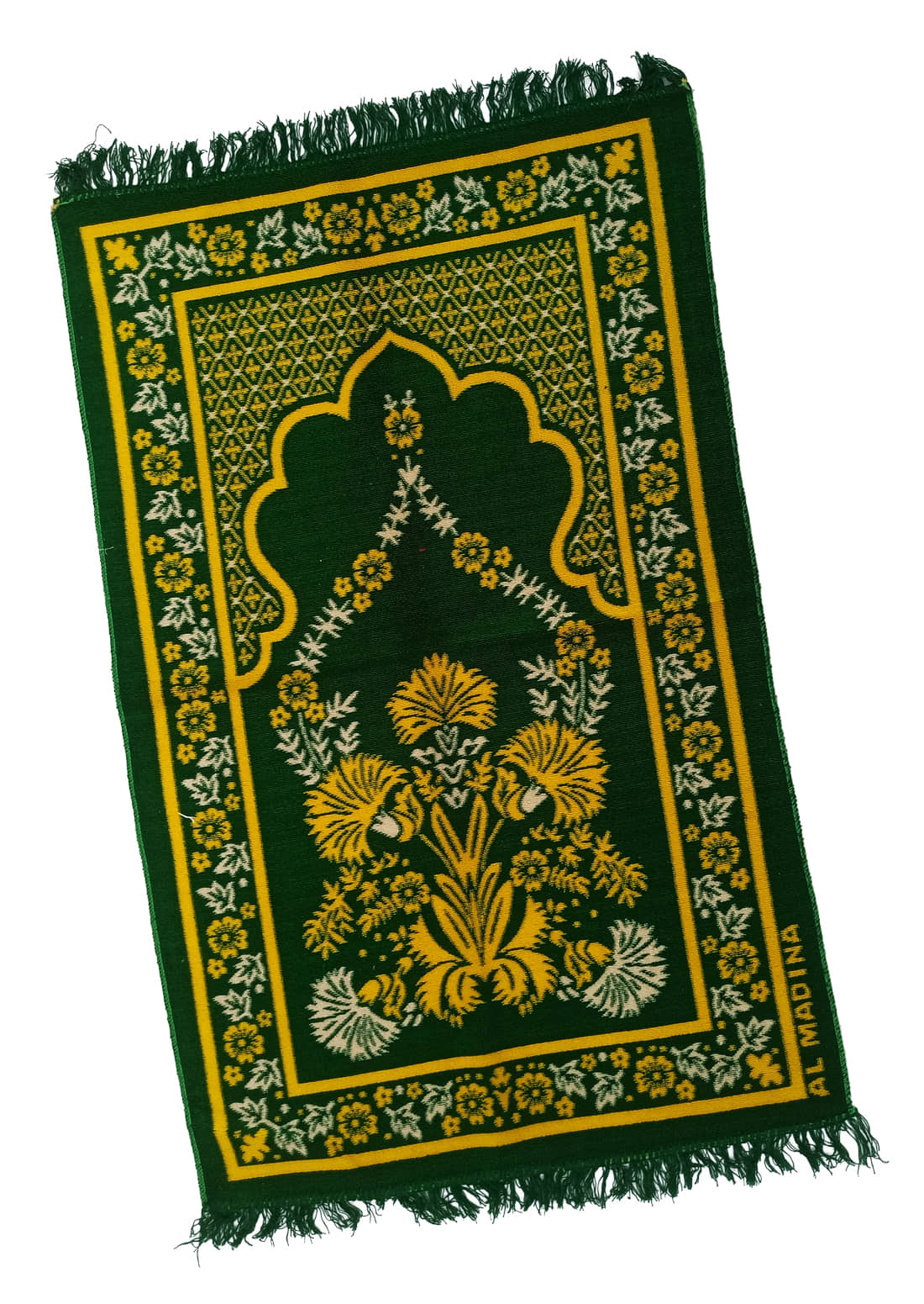 ADIRNY Green Single Velvet Prayer Mat ( 110 X 70 cm )
