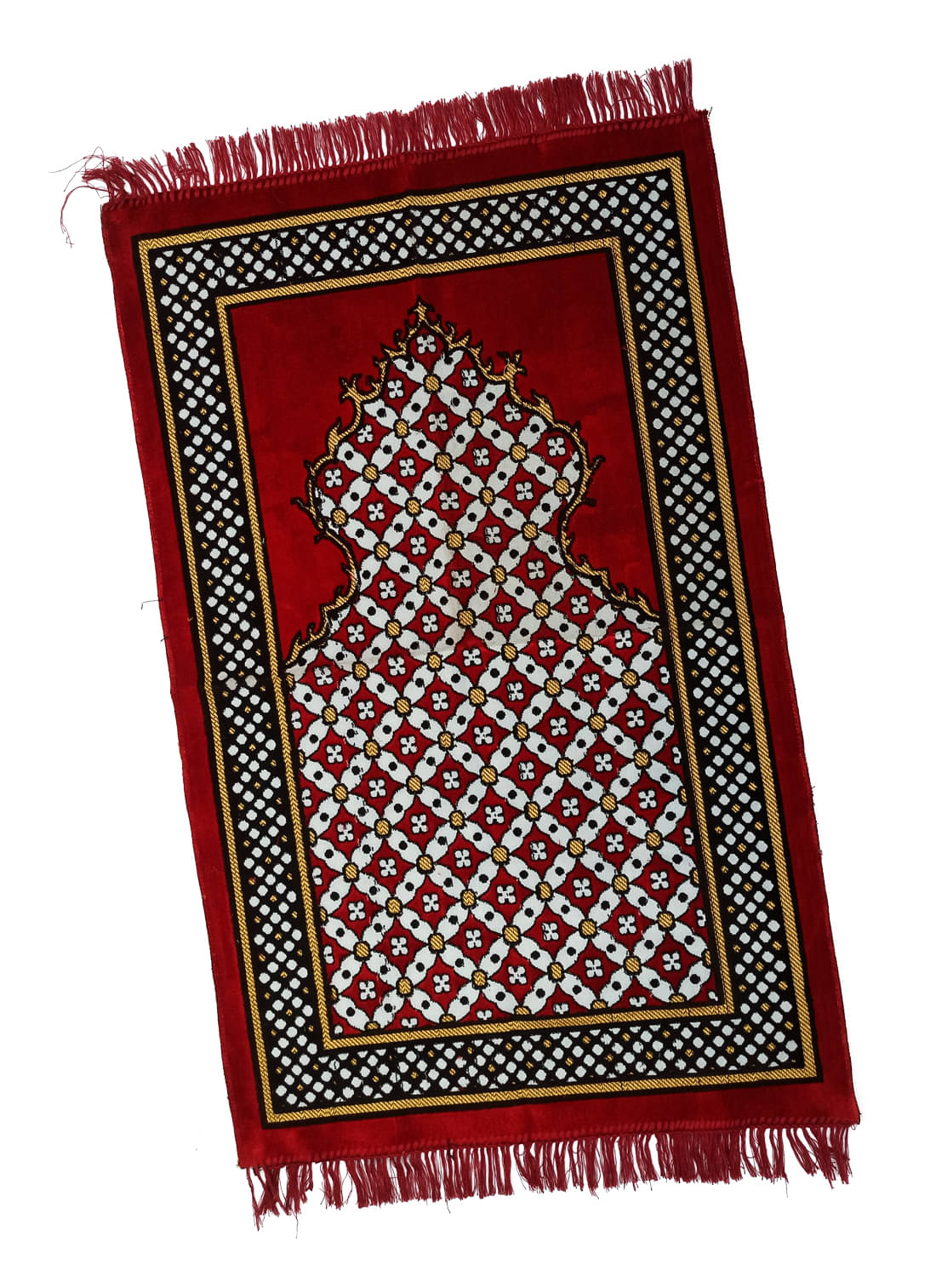     			ADIRNY Red Single Velvet Prayer Mat ( 110 X 70 cm )