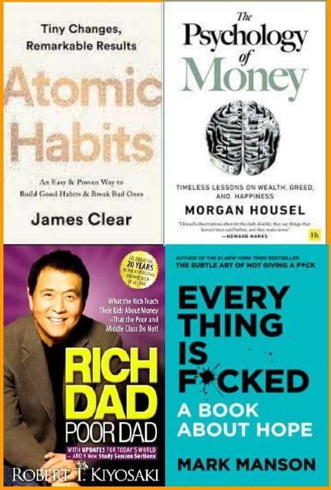 Atomic Habits + The Psychology of Money +  Rich Dad Poor Dad + Everything - Stationery | Buy online on ZillyBuy