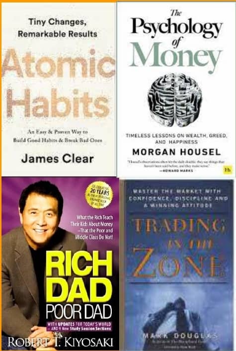 Atomic Habits + The Psychology of Money +  Rich Dad Poor Dad + The Trading In The Zone - Stationery | Buy online on ZillyBuy
