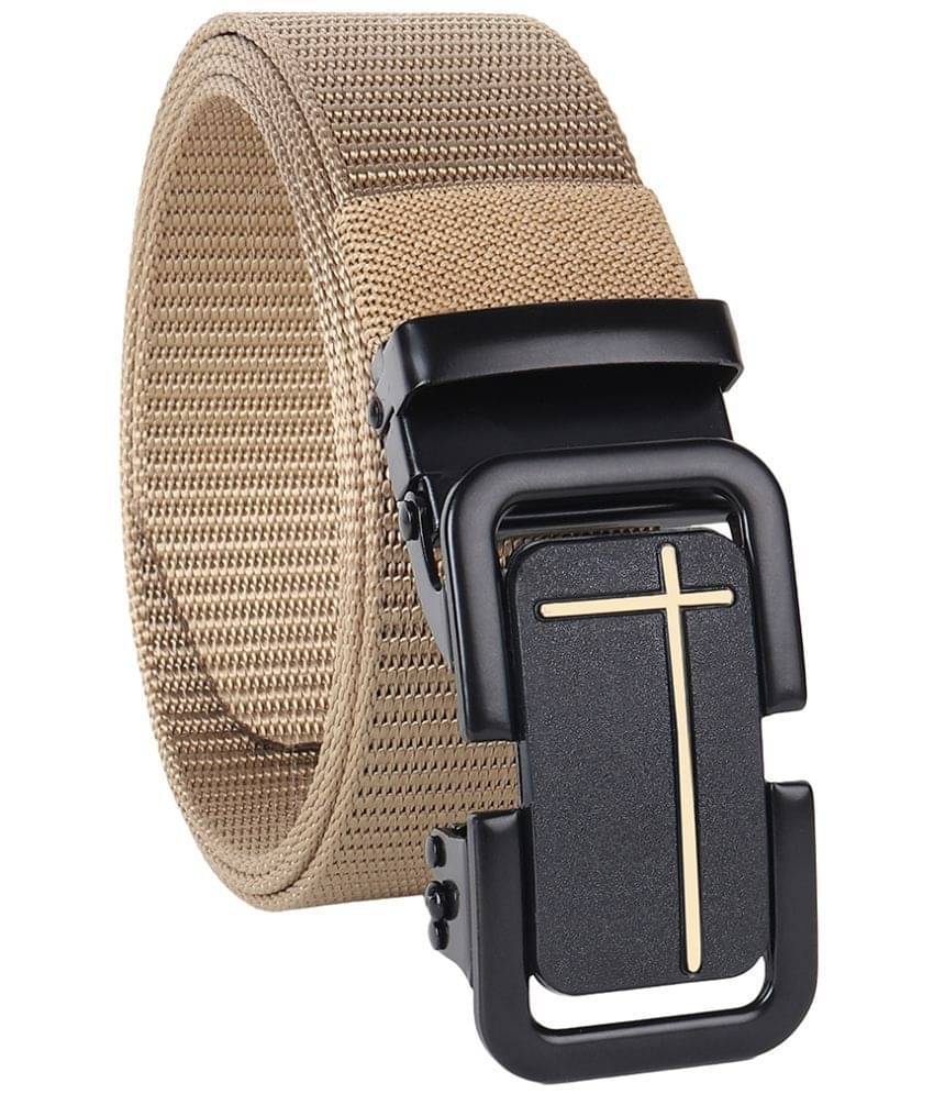     			CADDIM - Gold Nylon Men's Casual Belt ( Pack of 1 )