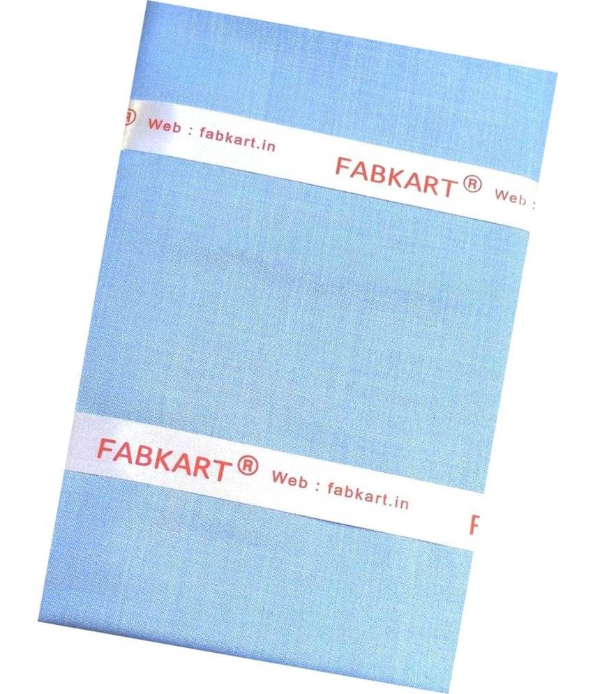     			Fabkart - Light Blue Polyester Blend Men's Unstitched Shirts & Trousers ( Pack of 1 )