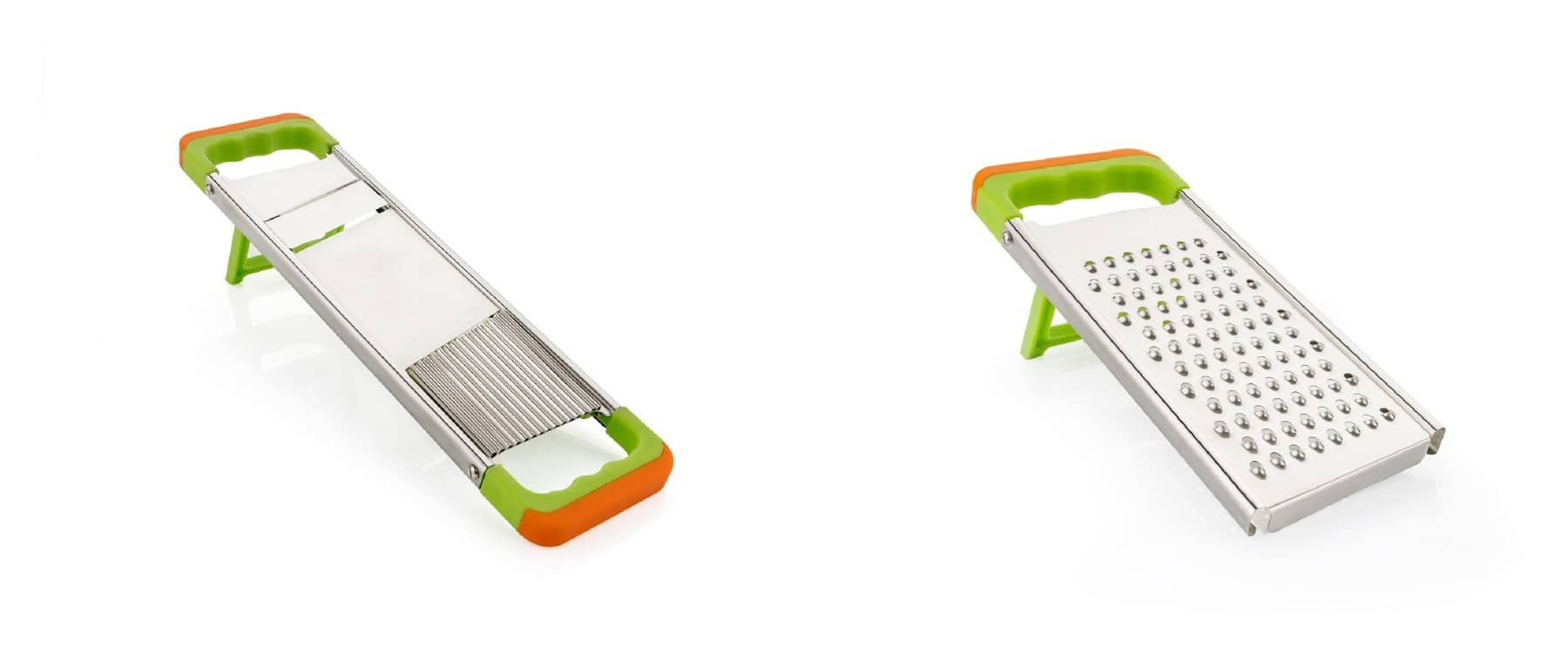 iview kitchenware - Stainless Steel Slicer,Vegetable Grater,Coconut Grater ( Pack of 2 ) - Silver