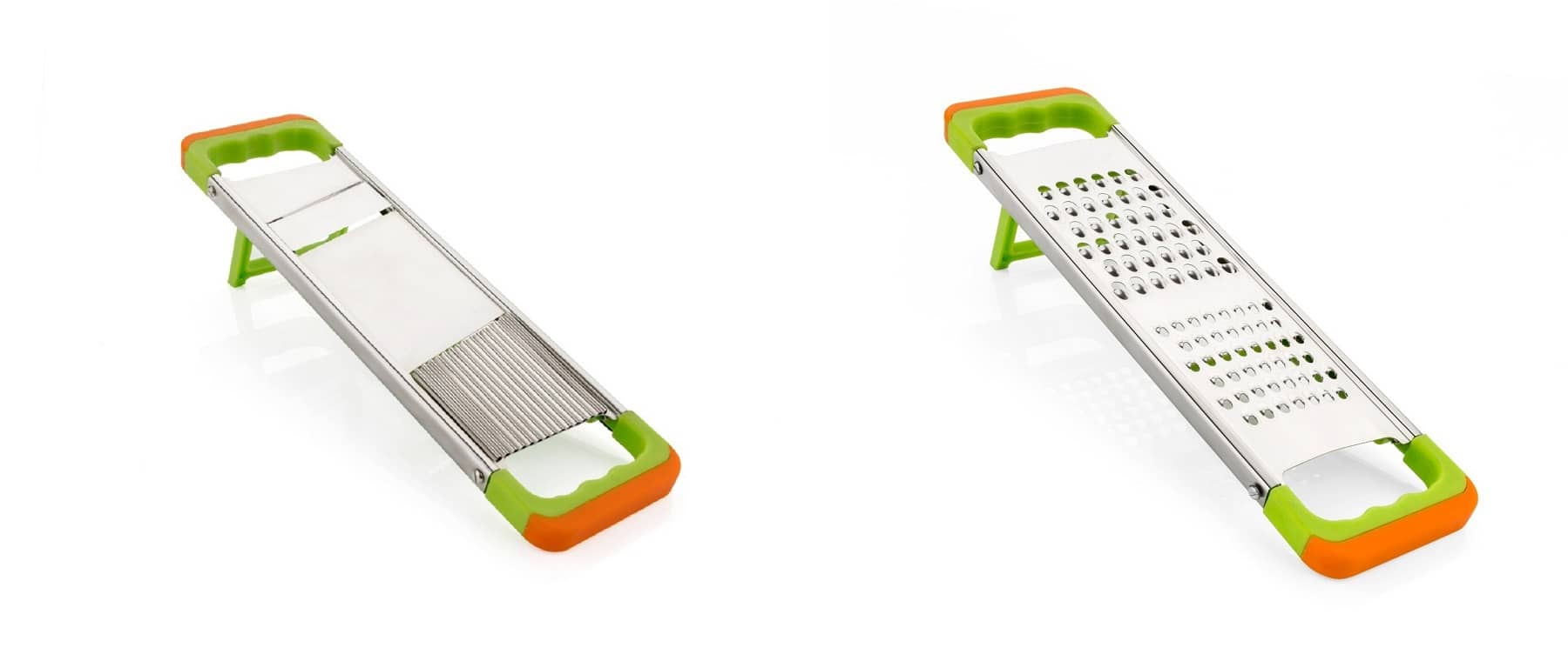 iview kitchenware - Stainless Steel Slicer,Vegetable Grater,Cheese Grater ( Pack of 2 ) - Green