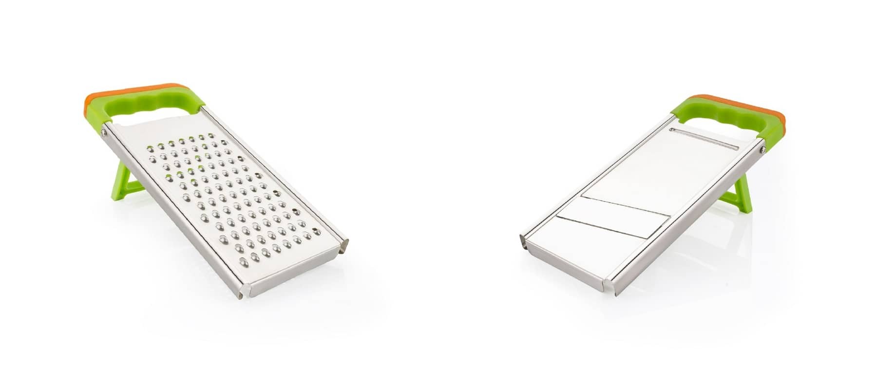 iview kitchenware - Stainless Steel Slicer,Vegetable Grater,Coconut Grater ( Pack of 2 ) - Green