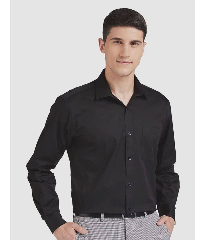 Makhanchor - Black Cotton Regular Fit Men's Formal Shirt ( Pack of 1 )     			Makhanchor - Black Cotton Regular Fit Men's Formal Shirt ( Pack of 1 )