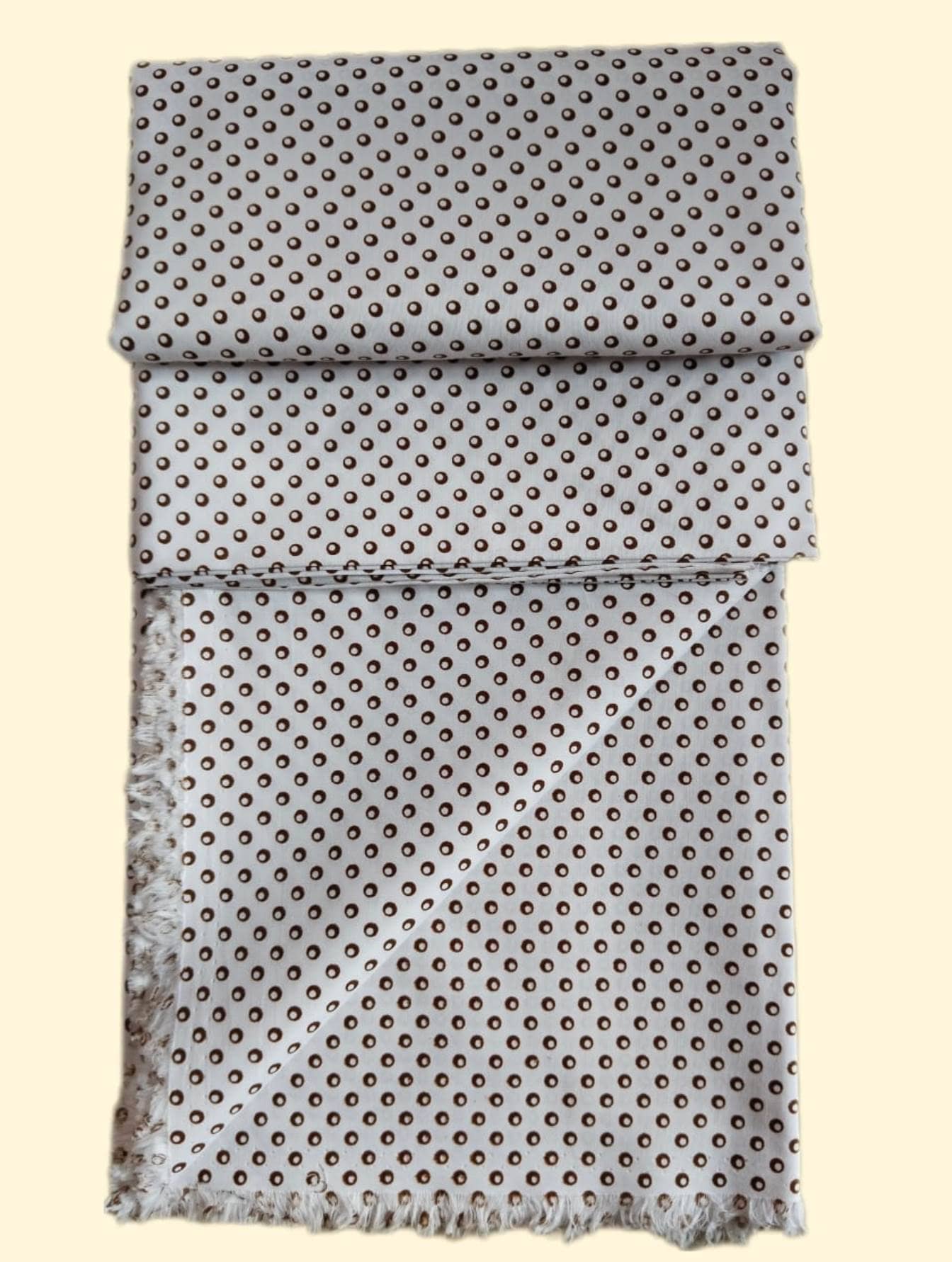 Makhanchor - White Cotton Men's Unstitched Shirt Piece ( Pack of 1 ) - Unstitched Fabrics | Buy online on ZillyBuy