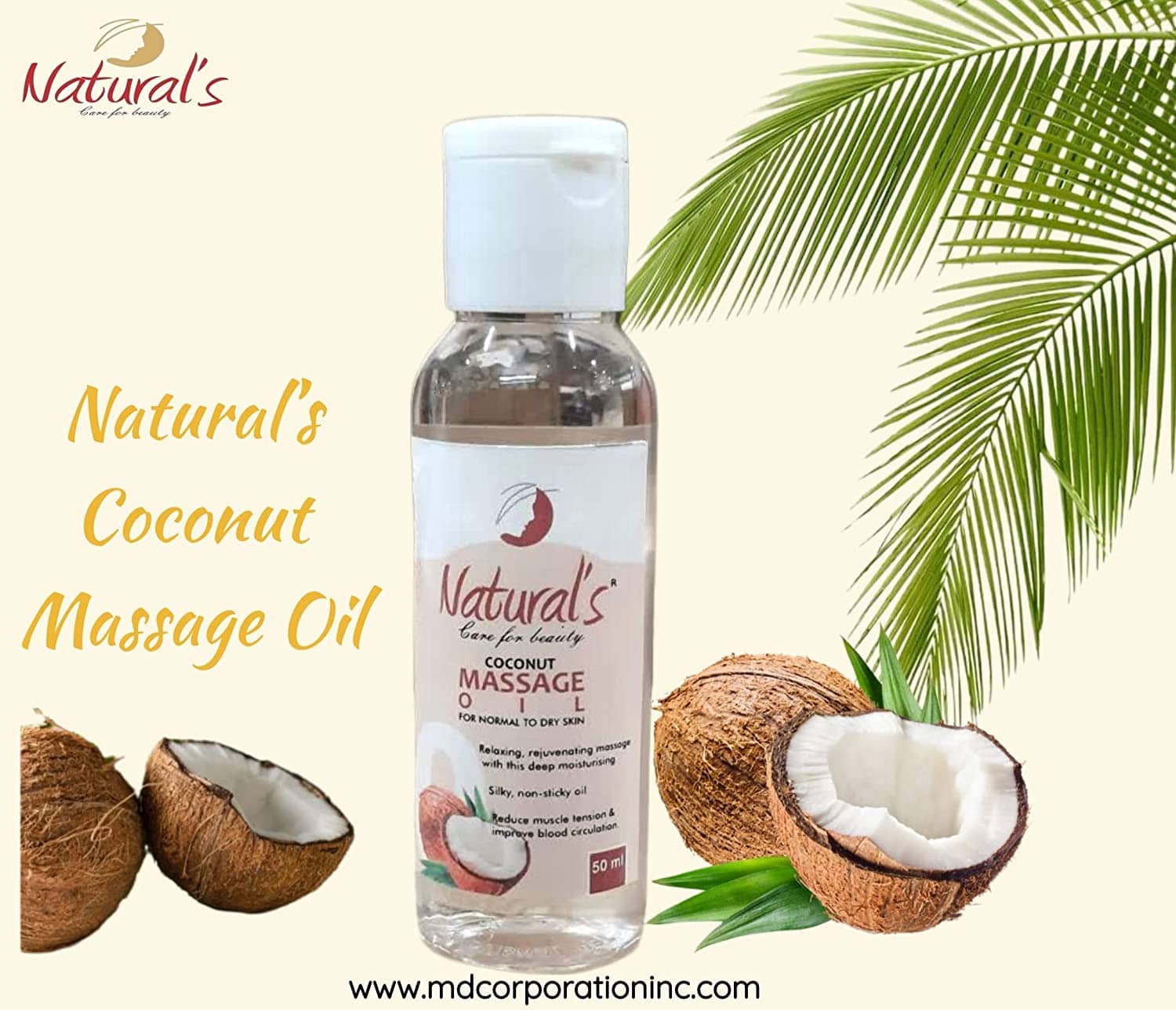 Natural's Coconut Beauty Care Massage Shaping & Firming Oil 50 mL