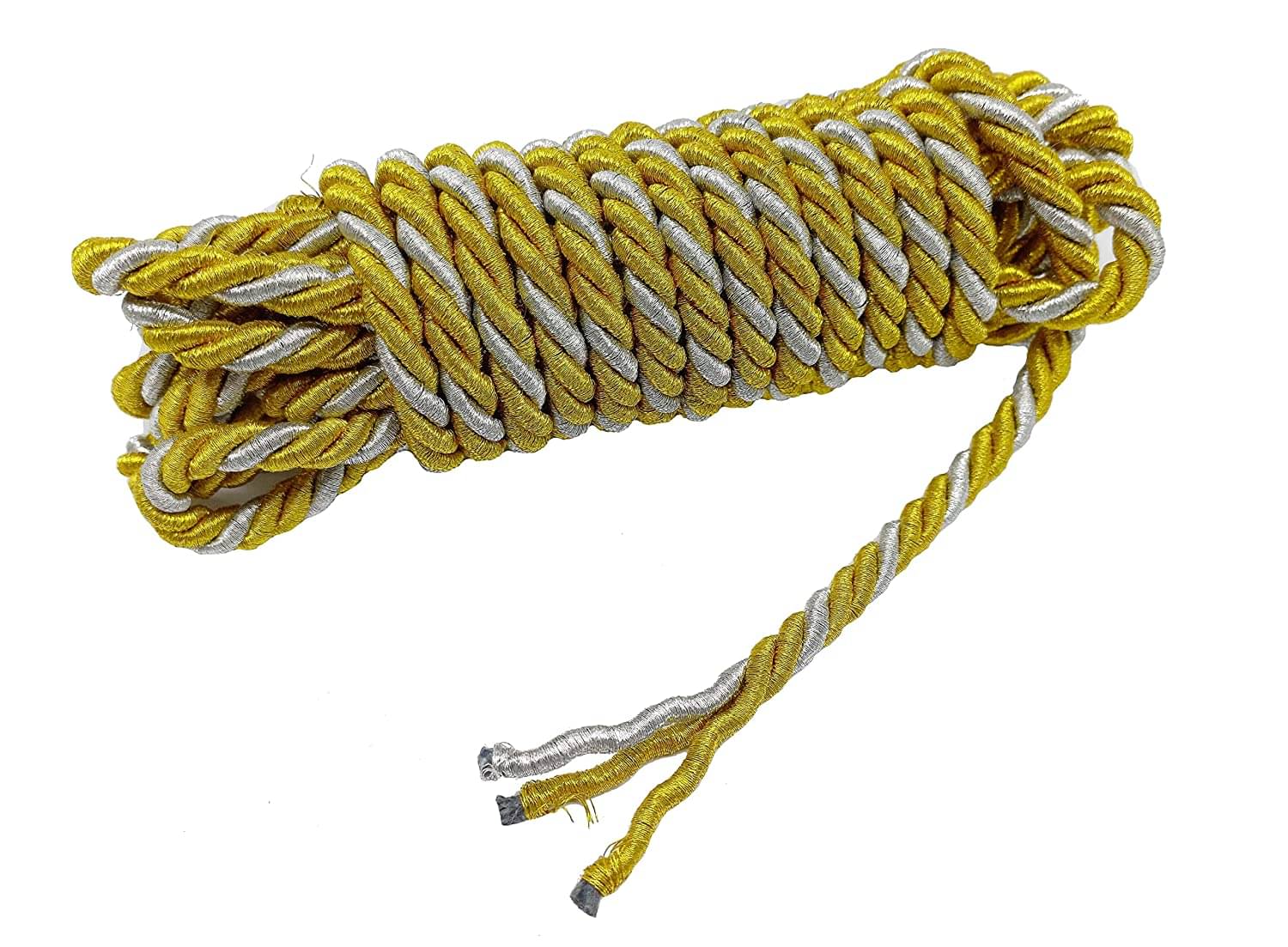     			PRANSUNITA - Other Zari Thread Twisted Rope Dori, 6 mm for Gift Packaging ( Pack of 1 )