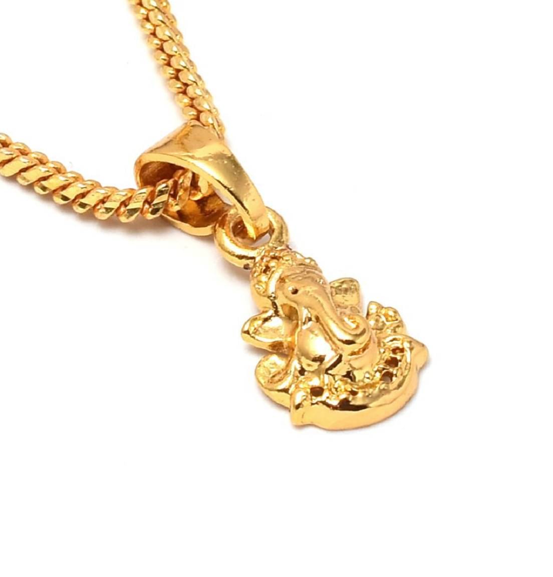 Shri Ganpati Bappa Siddh Ganesh Lord Ganesha Gold Plated Pendant Locket for Men and Women Shri Ganpati Bappa Siddh Ganesh Lord Ganesha Gold Plated Pendant Locket for Men and Women