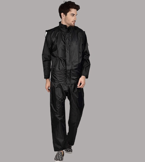 VORDVIGO - Black Nylon Men's Rain Suit ( Pack of 1 ) VORDVIGO - Black Nylon Men's Rain Suit ( Pack of 1 )