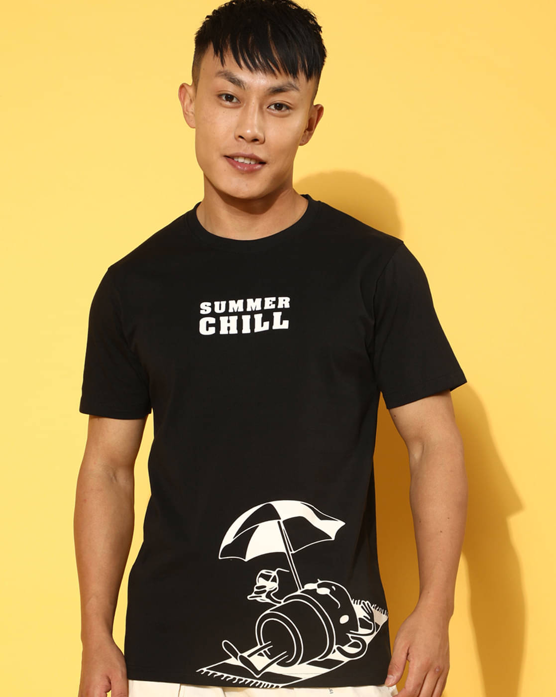     			Veirdo Pack of 1 Cotton Oversized Fit Men's T-Shirt ( Black )