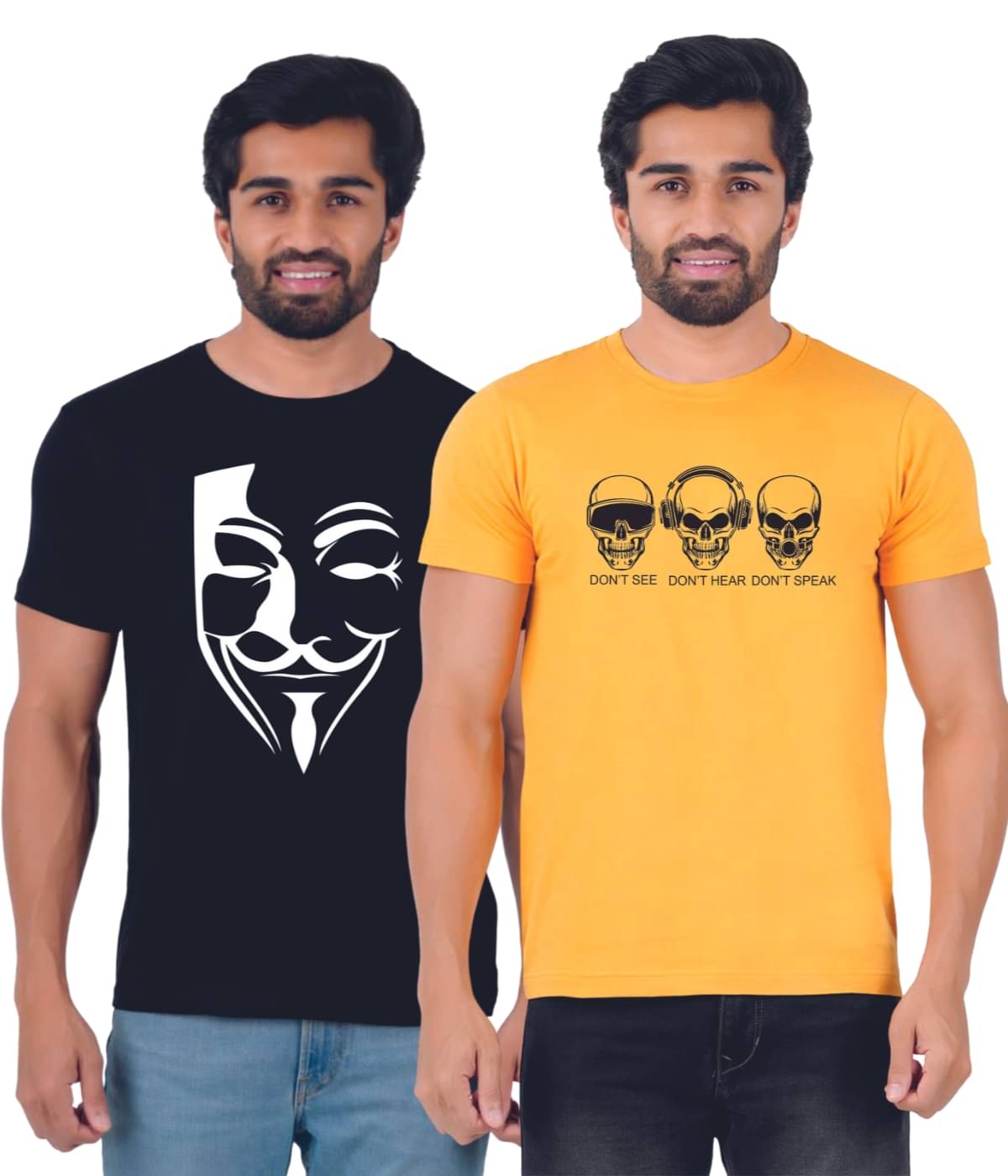     			ferocious Pack of 2 Cotton Regular Fit Men's T-Shirt ( Blue )
