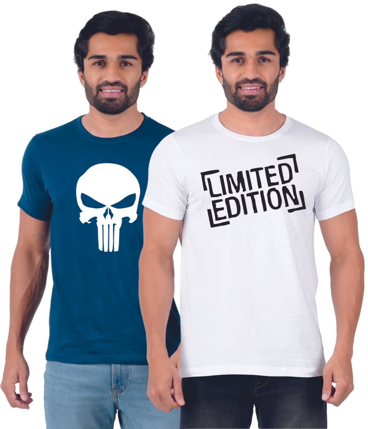     			ferocious Pack of 2 Cotton Regular Fit Men's T-Shirt ( Blue )