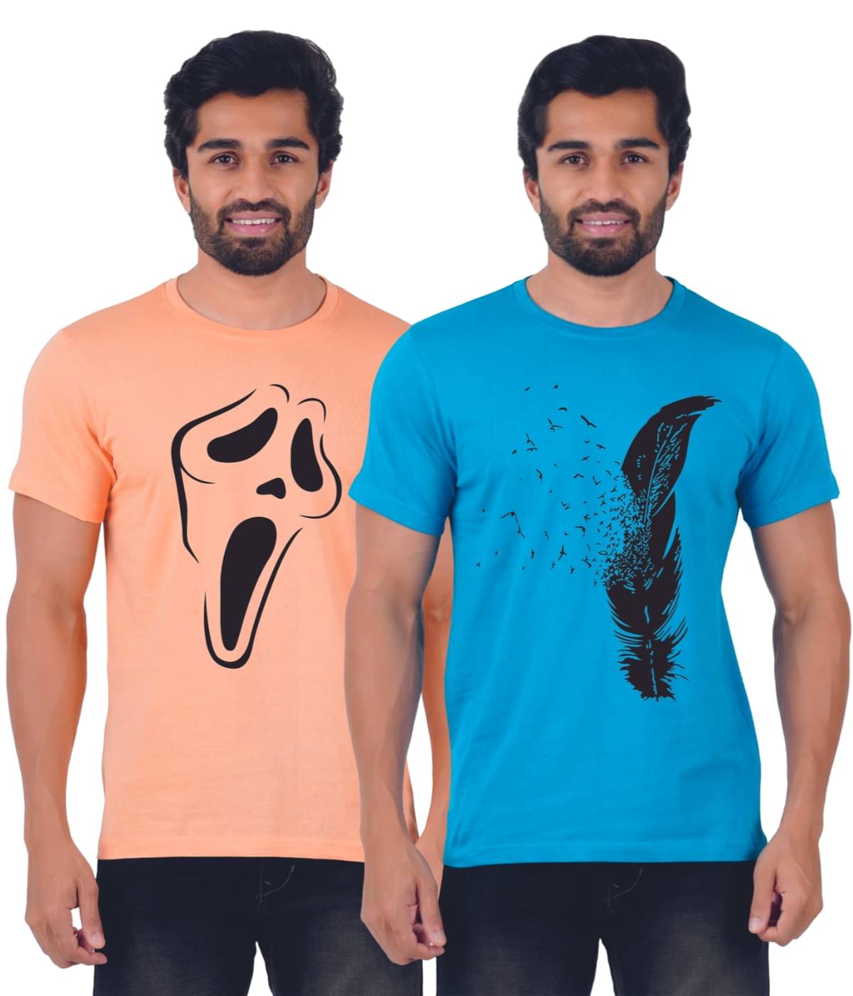 ferocious Pack of 2 Cotton Regular Fit Men's T-Shirt ( Orange )     			ferocious Pack of 2 Cotton Regular Fit Men's T-Shirt ( Orange )