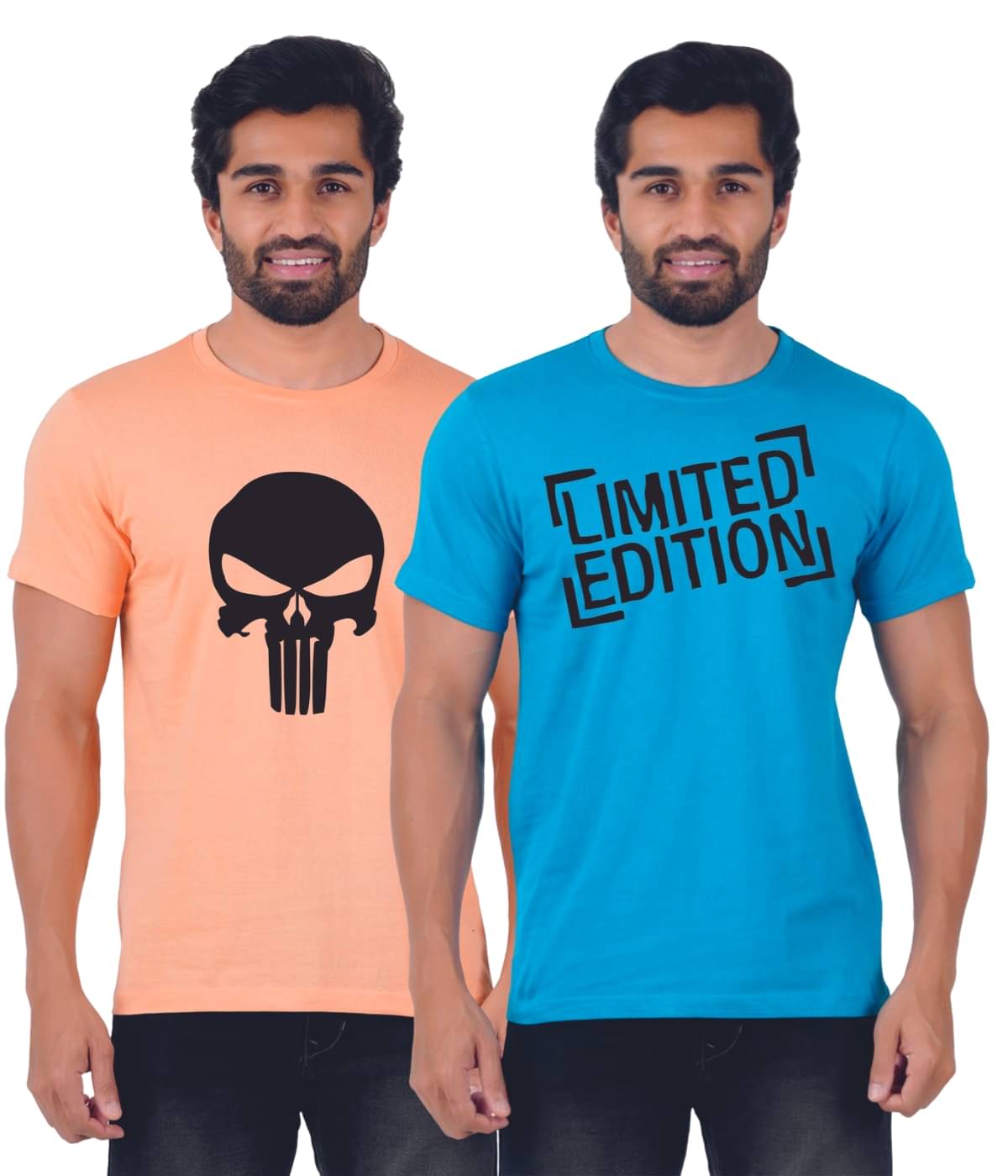     			ferocious Pack of 2 Cotton Regular Fit Men's T-Shirt ( Orange )