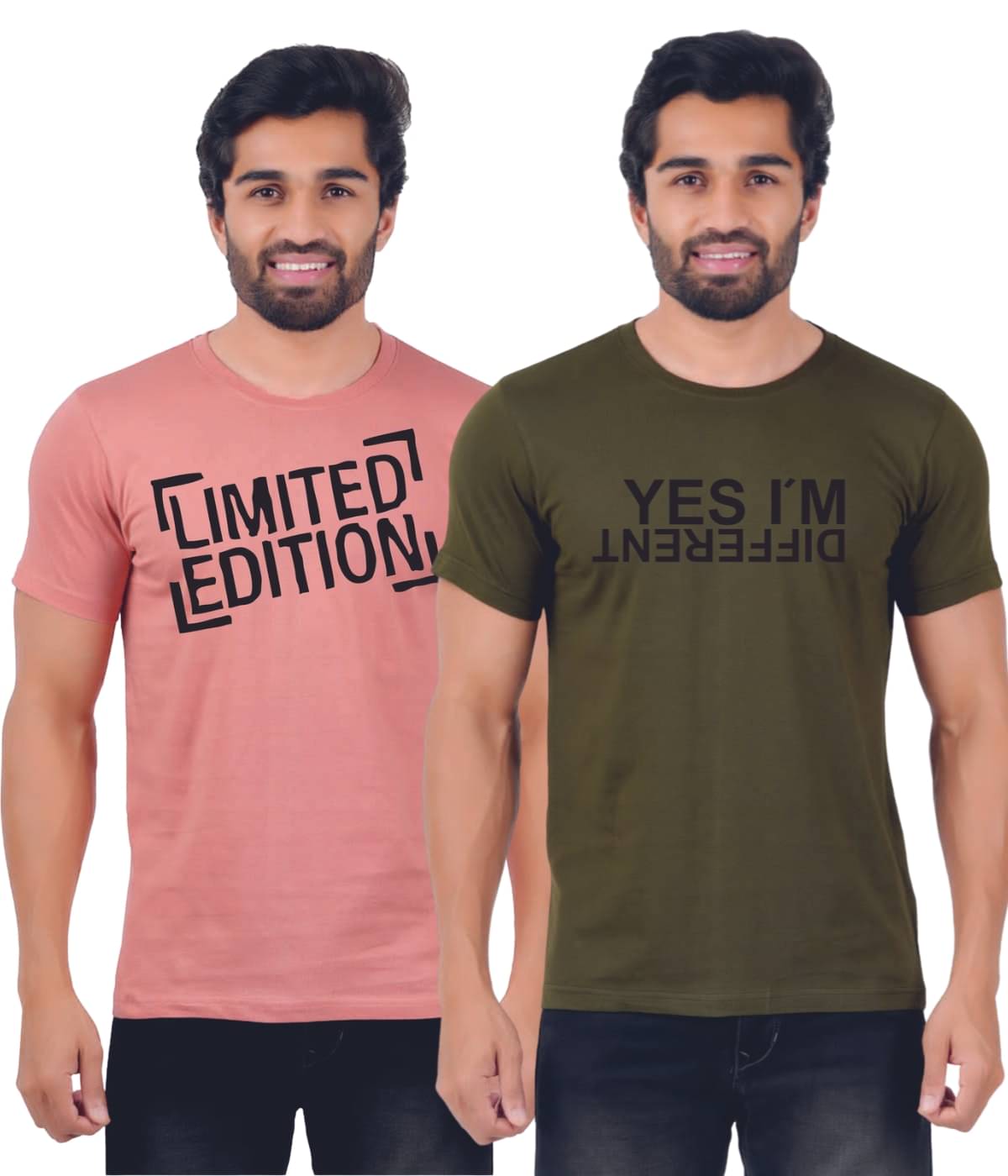     			ferocious Pack of 2 Cotton Regular Fit Men's T-Shirt ( Pink )
