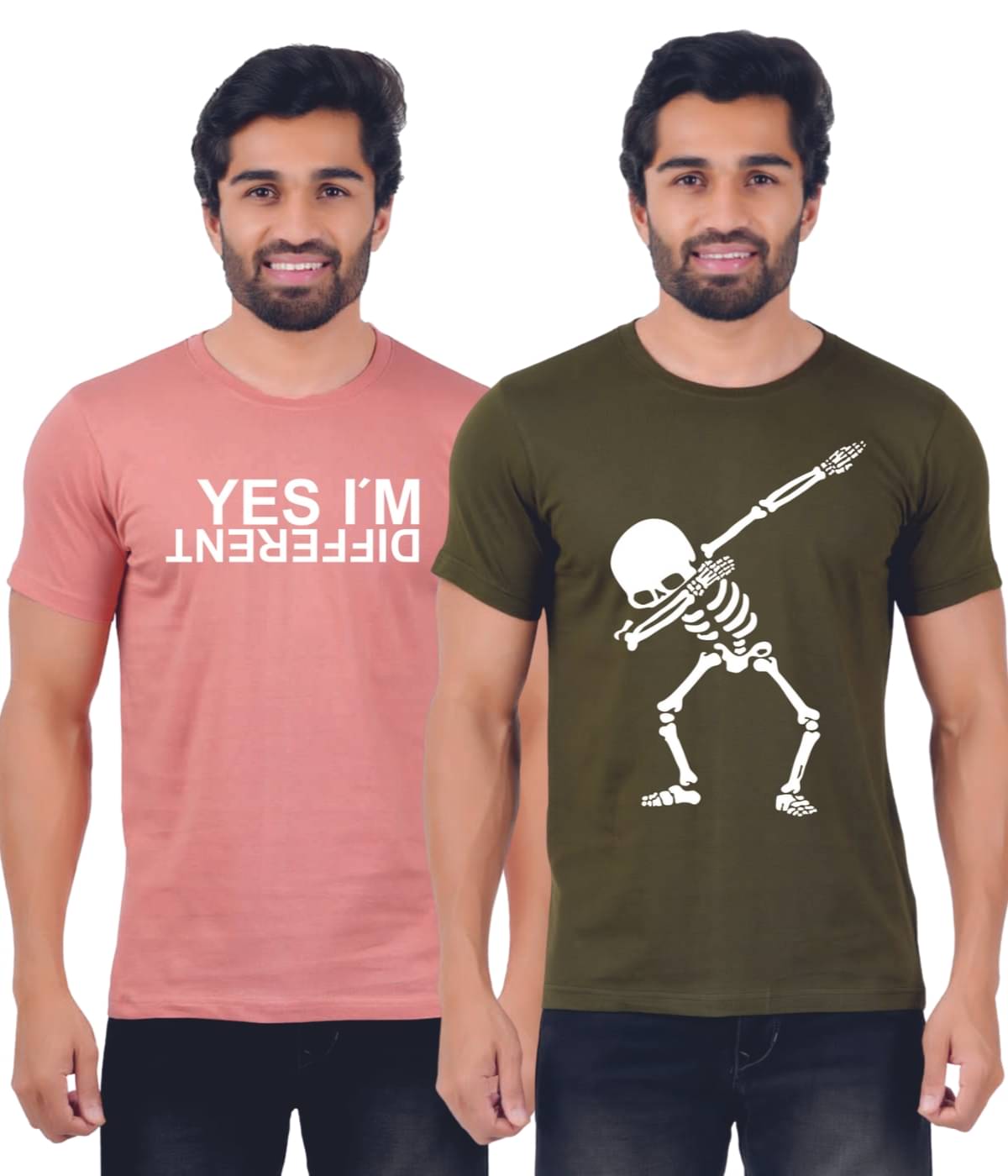     			ferocious Pack of 2 Cotton Regular Fit Men's T-Shirt ( Pink )