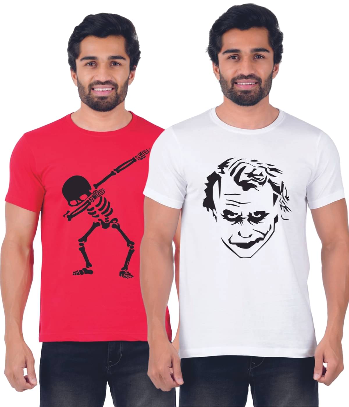 ferocious Pack of 2 Cotton Regular Fit Men's T-Shirt ( Red ) ferocious Pack of 2 Cotton Regular Fit Men's T-Shirt ( Red )