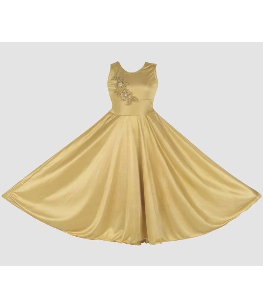 9stiches - Gold Lycra Girls Frock ( Pack of 1 )     			9stiches - Gold Lycra Girls Frock ( Pack of 1 )