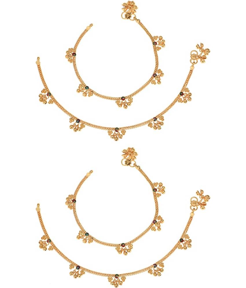 AanyaCentric - Gold Anklets ( Pack of 1 ) - Anklets | Buy online on ZillyBuy