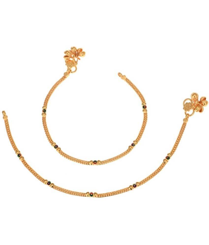 AanyaCentric - Gold Anklets ( Pack of 1 ) - Anklets | Buy online on ZillyBuy