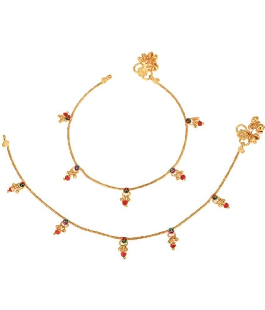 AanyaCentric - Gold Anklets ( Pack of 1 ) AanyaCentric - Gold Anklets ( Pack of 1 )