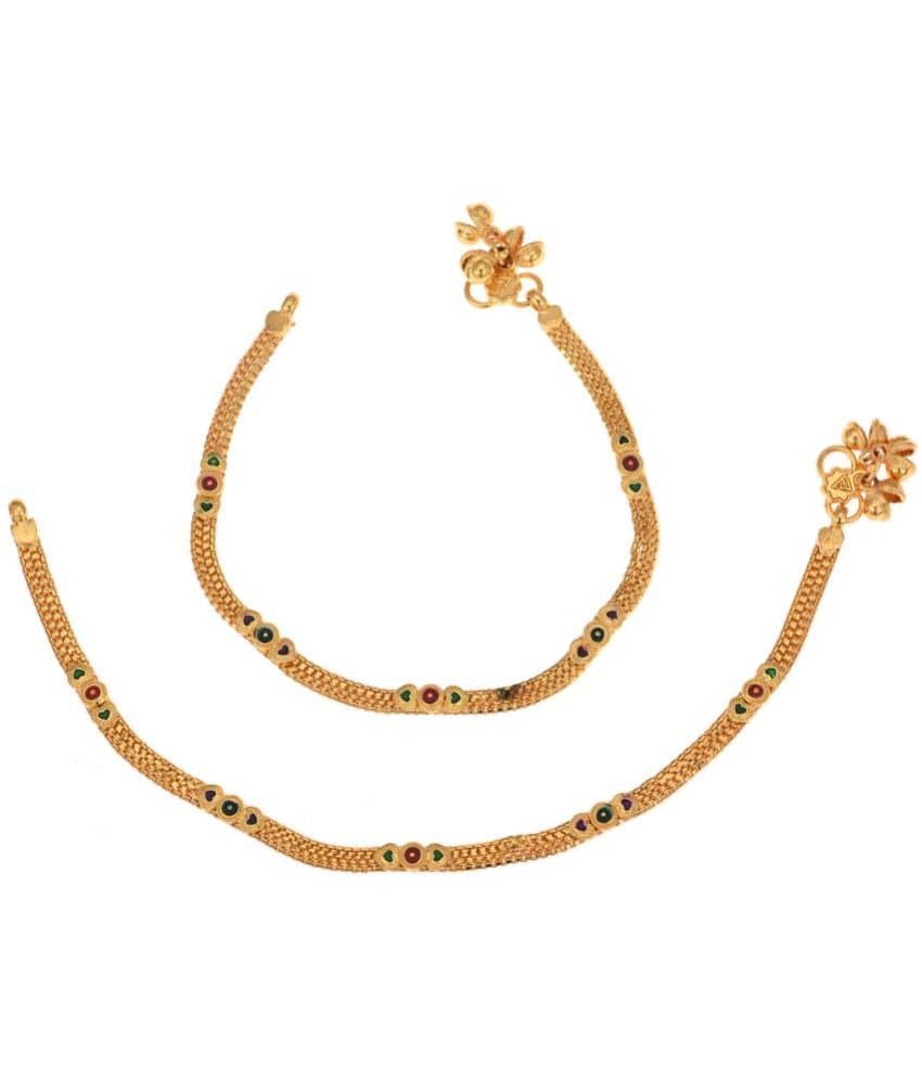 AanyaCentric - Gold Anklets ( Pack of 1 ) - Anklets | Buy online on ZillyBuy