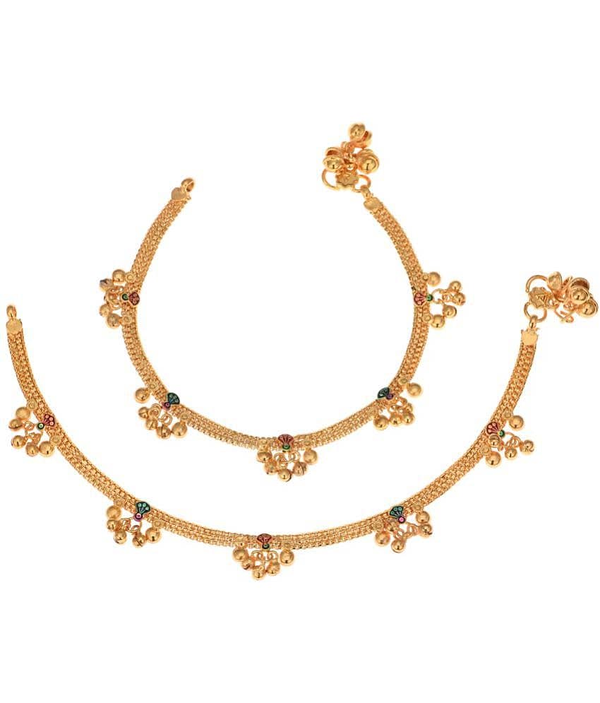AanyaCentric - Gold Anklets ( Pack of 1 ) - Anklets | Buy online on ZillyBuy