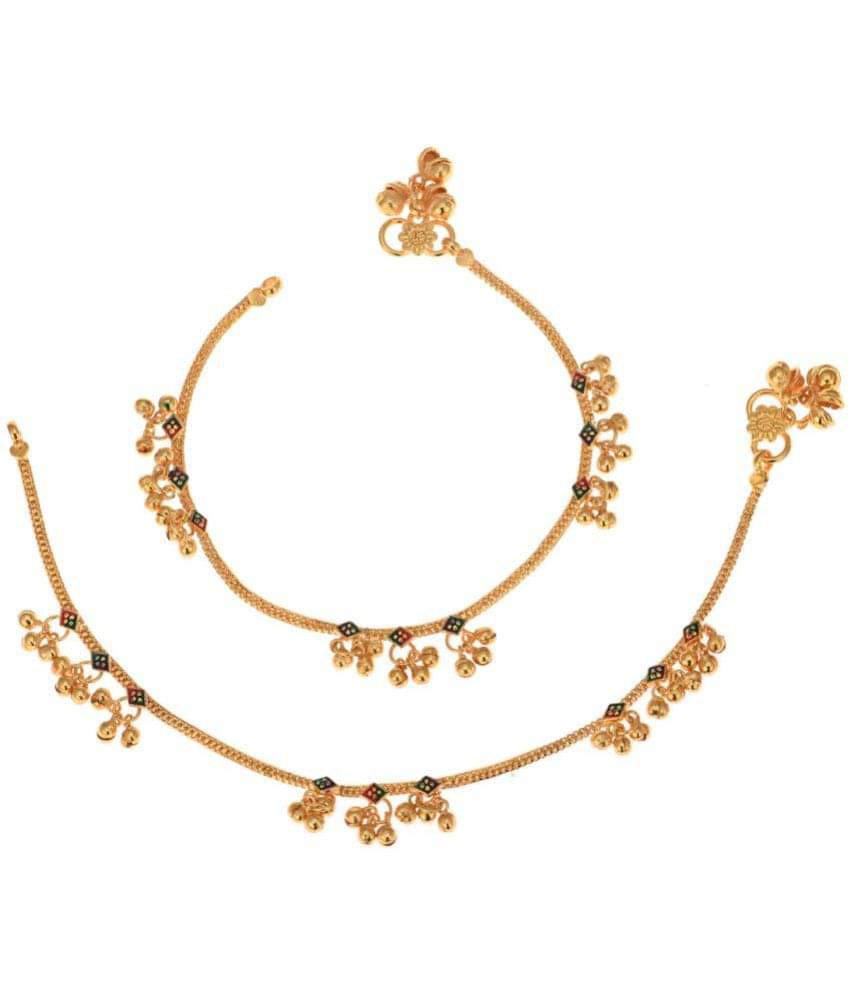 AanyaCentric - Gold Anklets ( Pack of 1 ) AanyaCentric - Gold Anklets ( Pack of 1 )