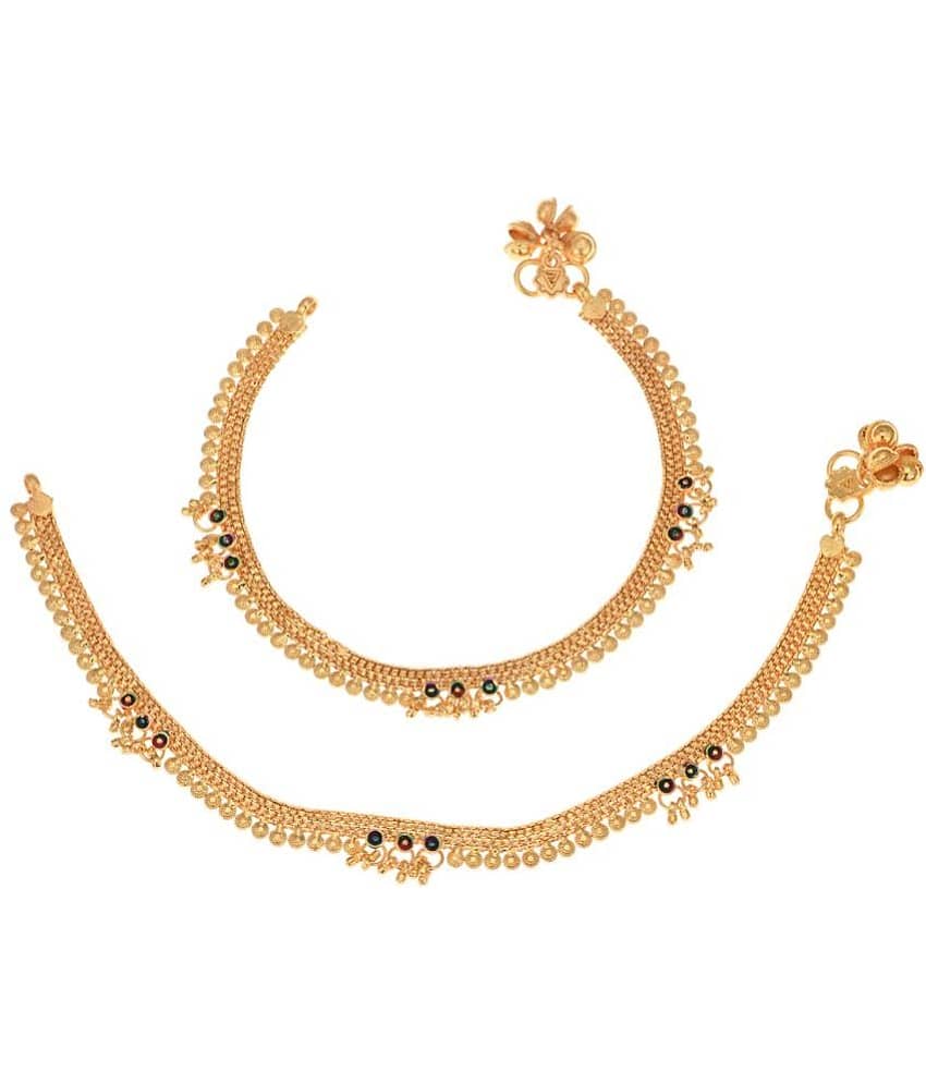 AanyaCentric - Gold Anklets ( Pack of 1 ) - Anklets | Buy online on ZillyBuy