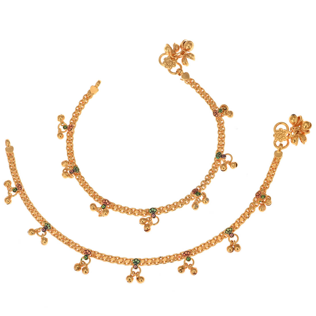     			AanyaCentric - Gold Anklets ( Pack of 1 )