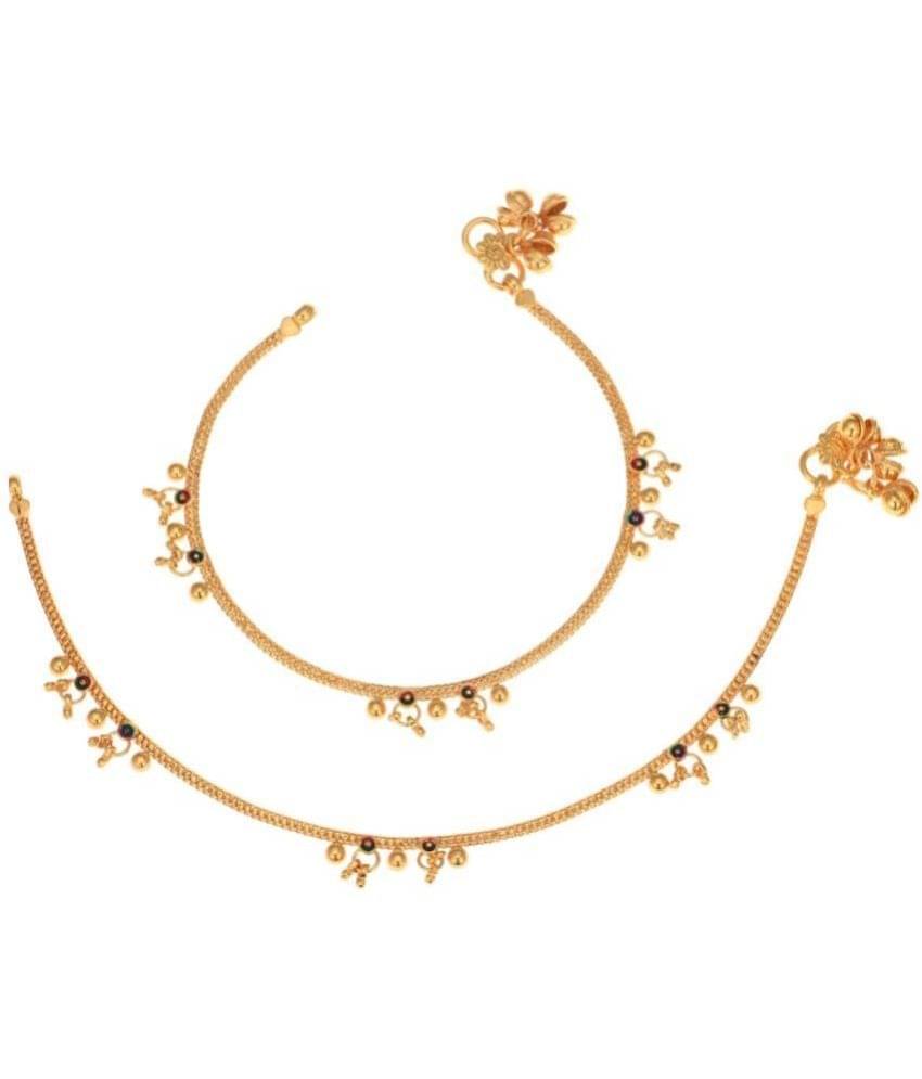 AanyaCentric - Gold Anklets ( Pack of 1 ) AanyaCentric - Gold Anklets ( Pack of 1 )