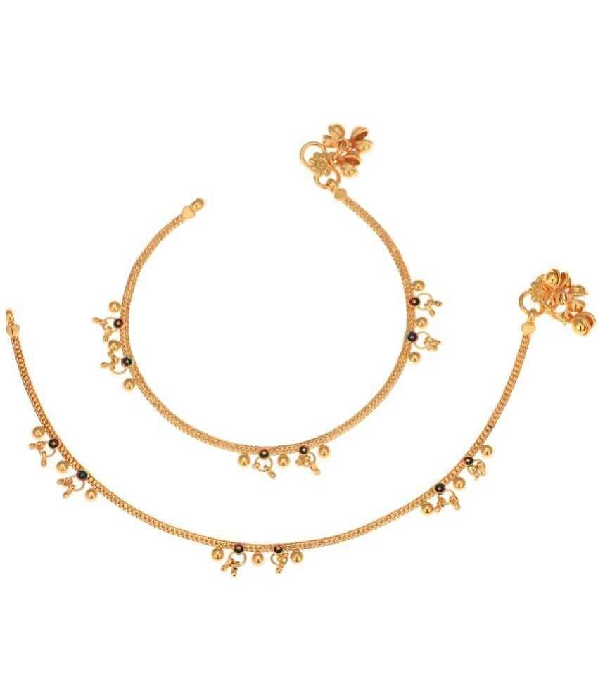 AanyaCentric - Gold Anklets ( Pack of 1 ) - Anklets | Buy online on ZillyBuy
