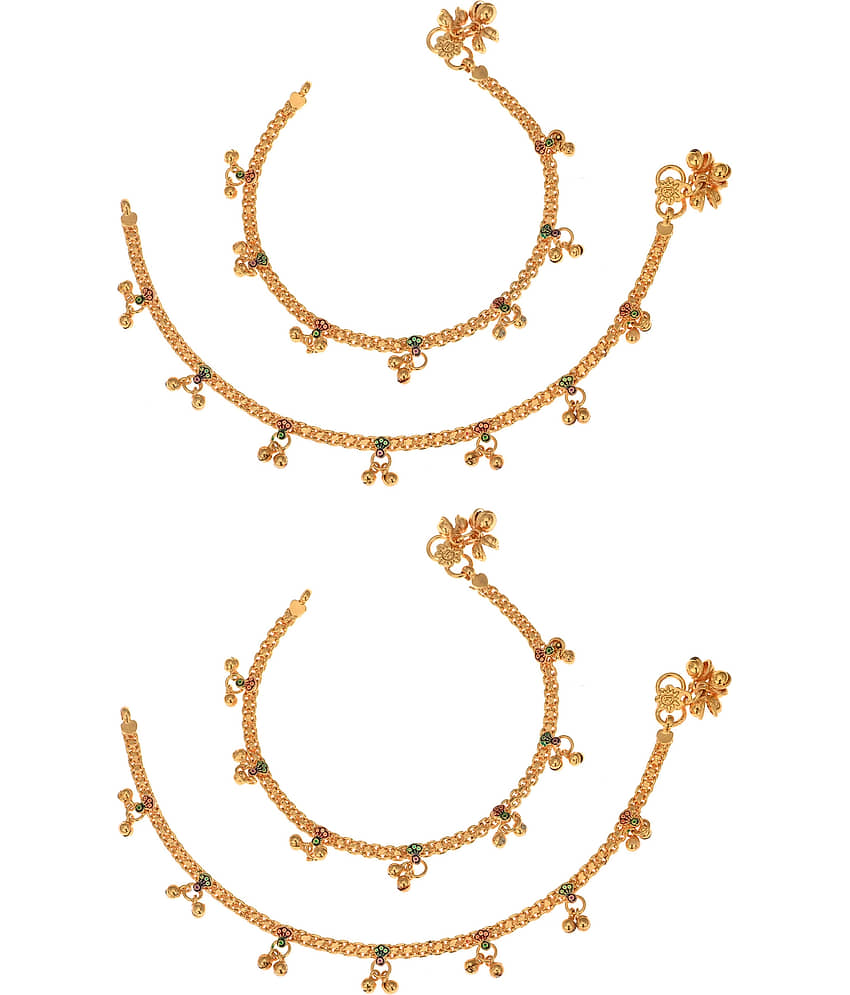 AanyaCentric - Gold Anklets ( Pack of 1 ) - Anklets | Buy online on ZillyBuy