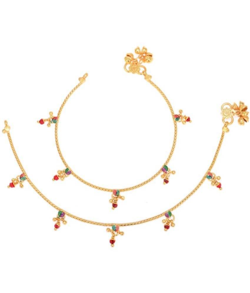 AanyaCentric - Gold Anklets ( Pack of 1 ) AanyaCentric - Gold Anklets ( Pack of 1 )