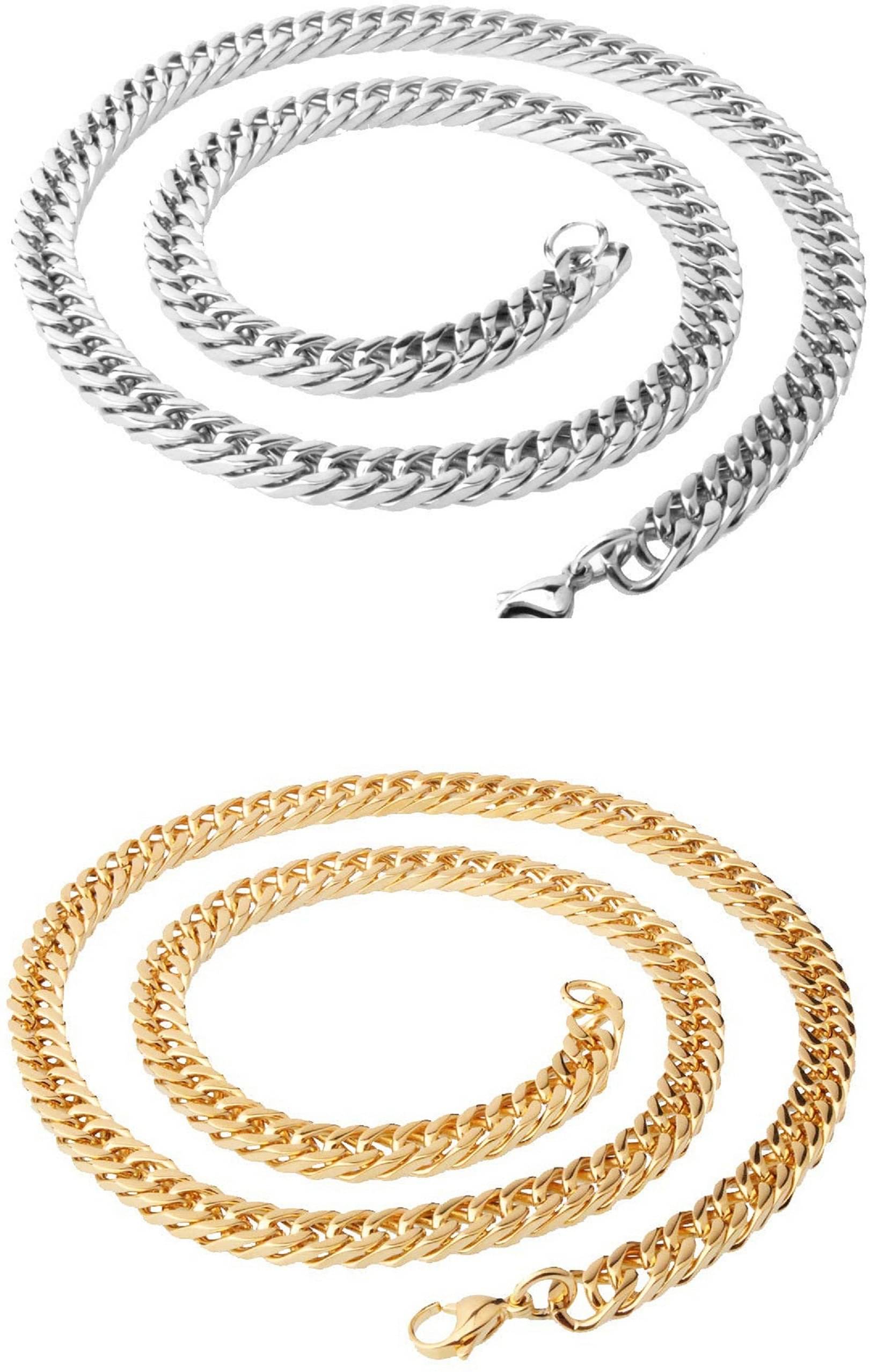 HEER COLLECTION Silver Plated Chain ( Set of 2 ) HEER COLLECTION Silver Plated Chain ( Set of 2 )