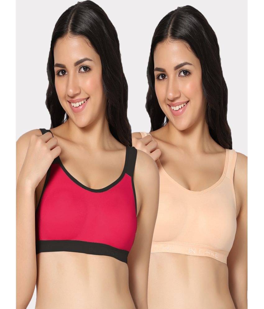 IN CARE LINGERIE - Multicolor Cotton Non Padded Women's T-Shirt Bra ( Pack of 2 )     			IN CARE LINGERIE - Multicolor Cotton Non Padded Women's T-Shirt Bra ( Pack of 2 )