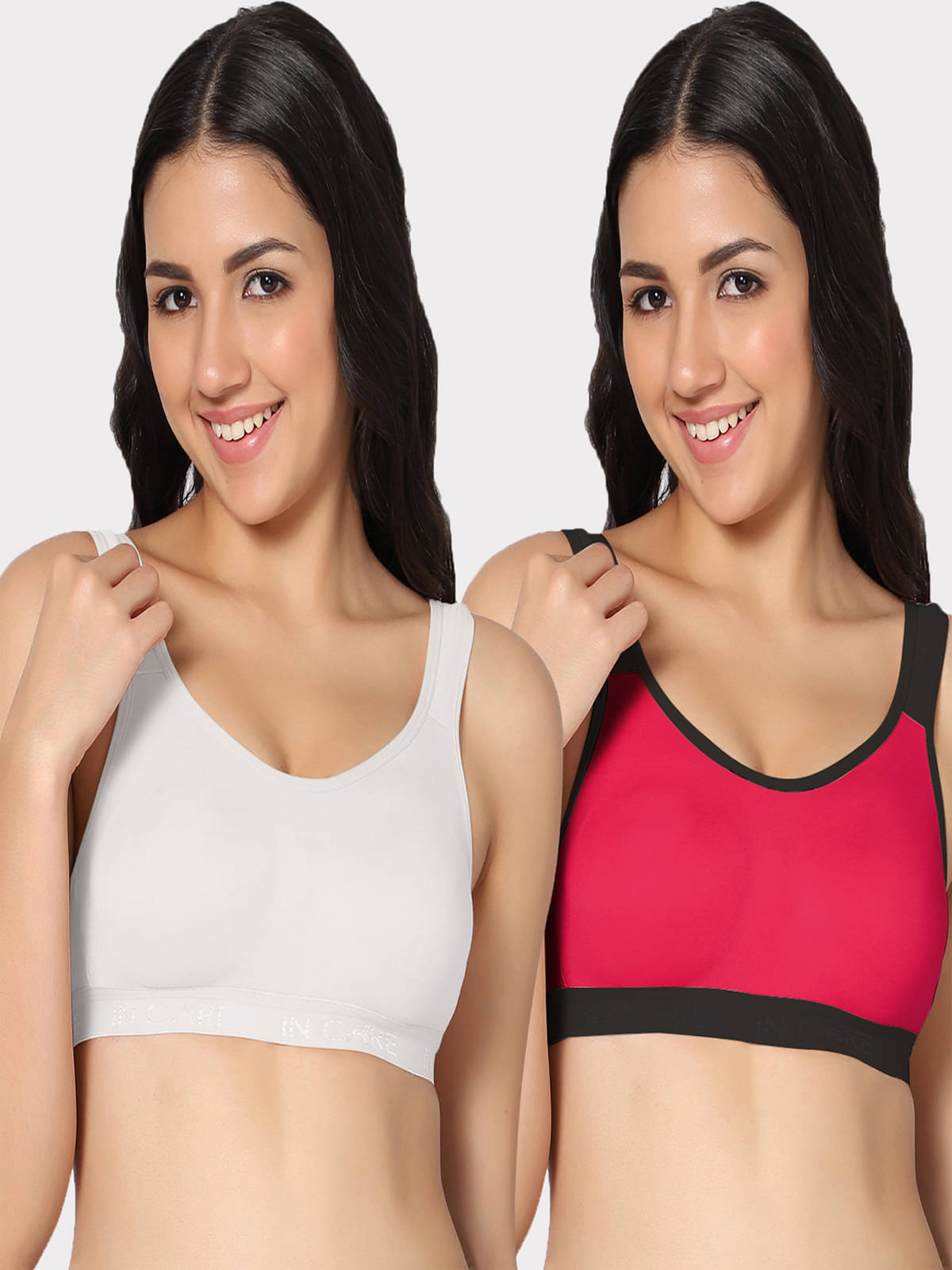     			IN CARE LINGERIE - Multicolor Cotton Non Padded Women's T-Shirt Bra ( Pack of 2 )