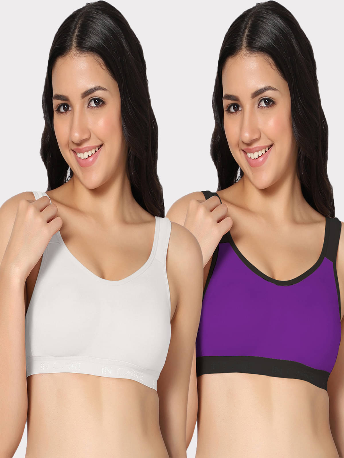 IN CARE LINGERIE - Multicolor Cotton Lightly Padded Women's T-Shirt Bra ( Pack of 2 )     			IN CARE LINGERIE - Multicolor Cotton Lightly Padded Women's T-Shirt Bra ( Pack of 2 )