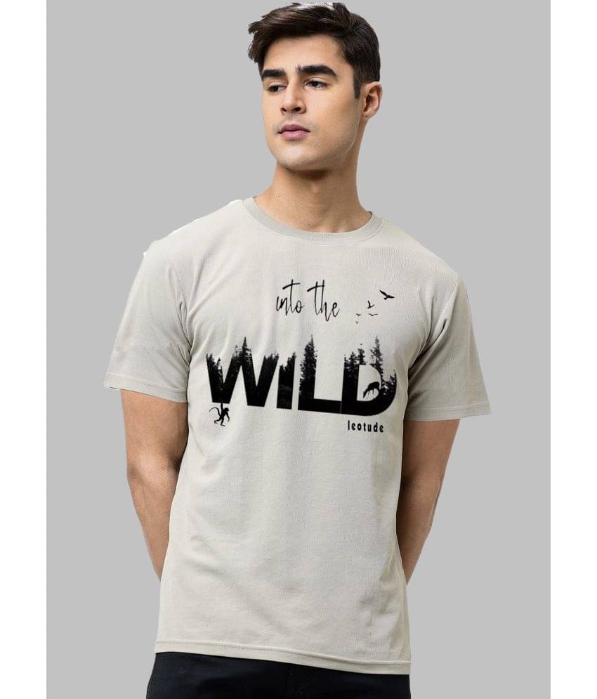 Leotude Men Cotton Blend Regular Fit Printed T-Shirt ( Grey ) Leotude Men Cotton Blend Regular Fit Printed T-Shirt ( Grey )