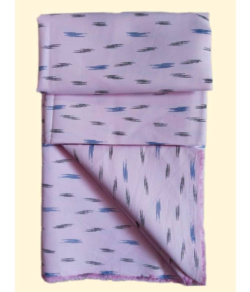Makhanchor - Pink Cotton Men's Unstitched Shirt Piece ( Pack of 1 ) - Unstitched Fabrics | Buy online on ZillyBuy
