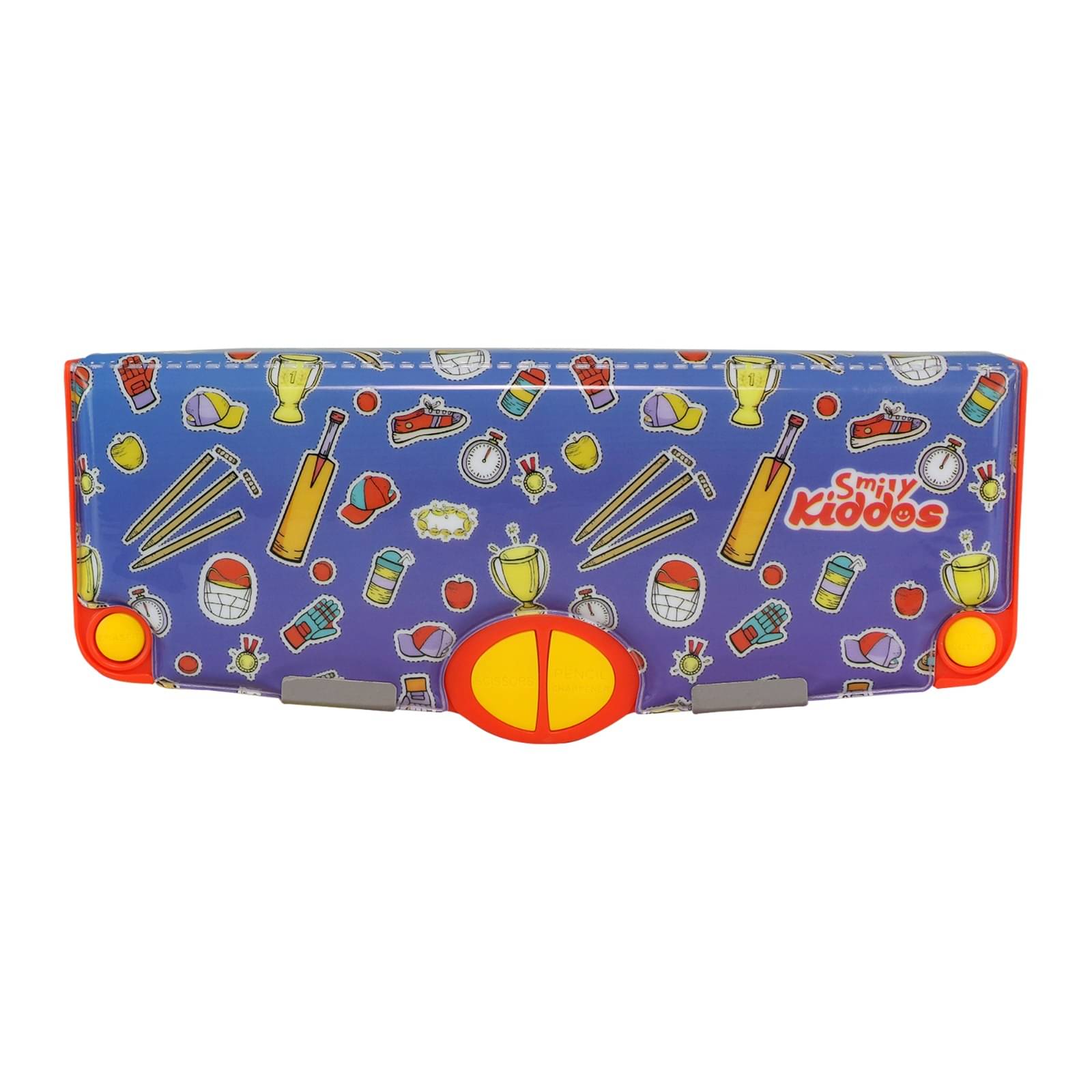     			Multi Functional Pop Out Pencil Box for Kids Stationery for Children - Cricket Theme - Blue