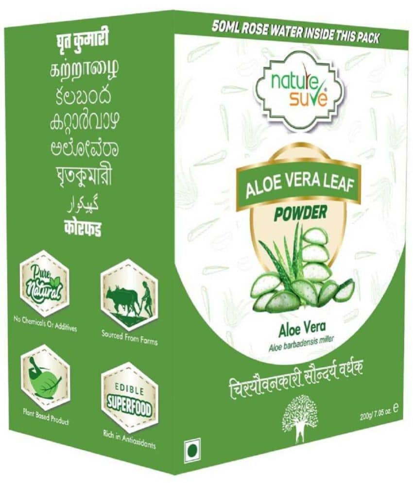 Nature Sure Aloe Vera Leaf Powder With Rose Water Powder 2 Gm Pack of 1