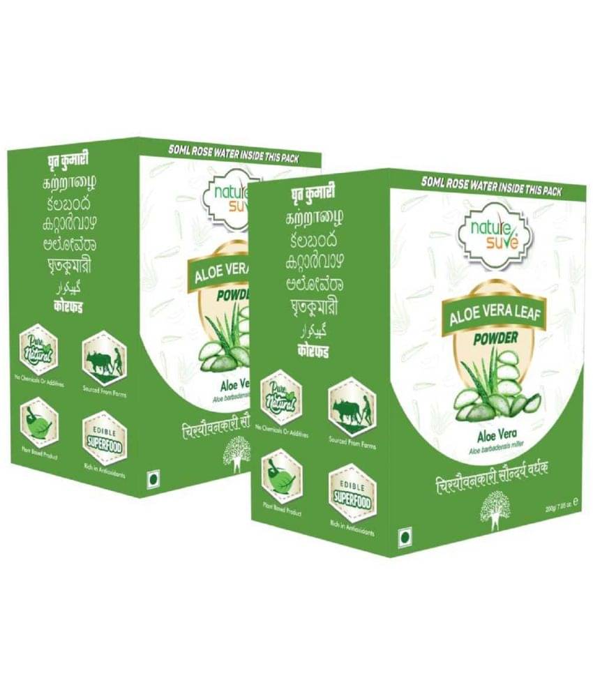     			Nature Sure Aloe Vera Leaf Powder With Rose Water Powder 4 Gm Pack of 2