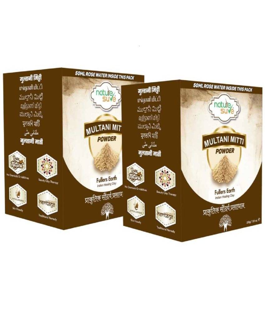     			Nature Sure Multani Mitti Powder With Rose Water Powder 4 Gm Pack of 2